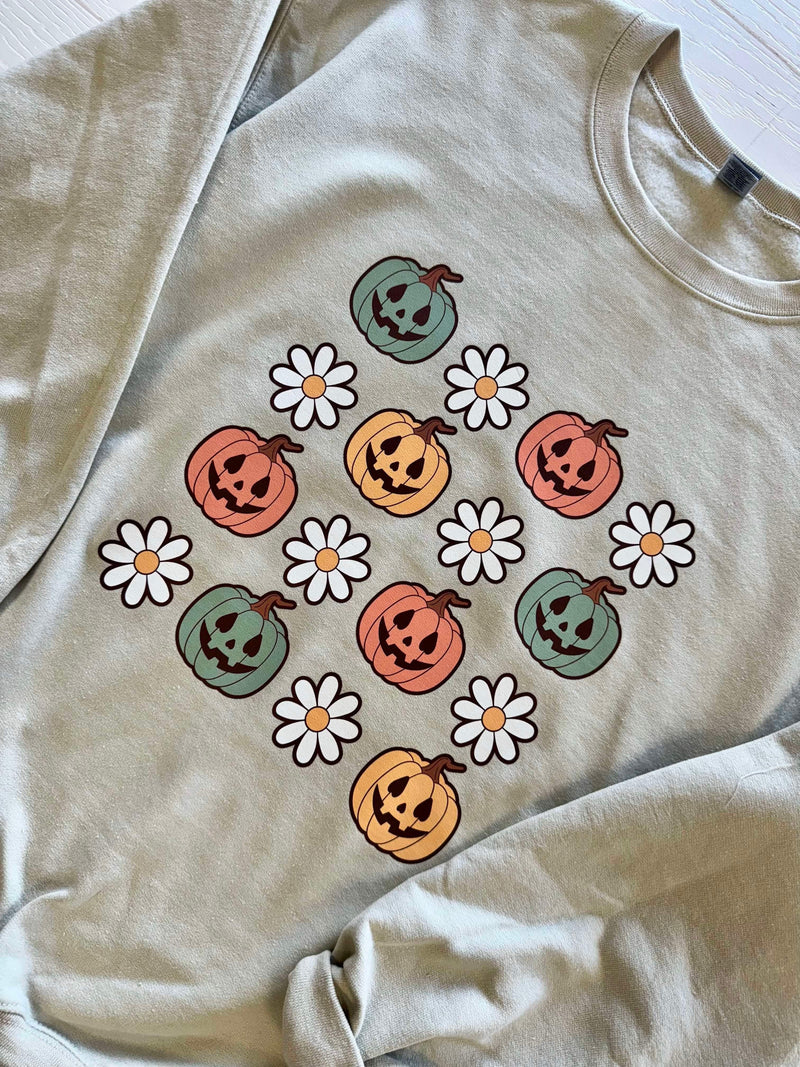 Pumpkins & Flowers Sweatshirt Graphic Tee