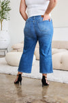 Judy Blue Full Size Braid Side Detail Wide Leg Jeans ONLINE EXCLUSIVE