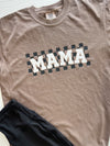 Mama Checkers Brown Graphic Tee