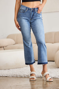 Judy Blue Full Size Release Hem Cropped Bootcut Jeans ONLINE EXCLUSIVE