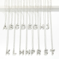 Silver Initial Bubble Necklace