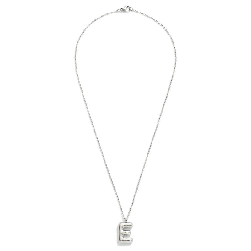 Silver Initial Bubble Necklace