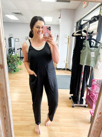 Black Buttery Soft Jumpsuit With Pockets