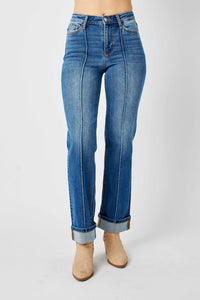 Judy Blue Full Size High Waist Front Seam Detail Straight Jeans ONLINE EXCLUSIVE