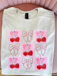 Bows & Cherries Graphic Tee | Tshirt Bar