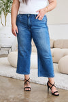 Judy Blue Full Size Braid Side Detail Wide Leg Jeans ONLINE EXCLUSIVE