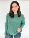 Green Ribbed Soft Feel Sweater Top