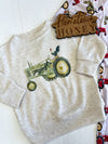 Green Tractor Crewneck Graphic Tee