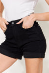 Judy Blue Full Size High Waist Tummy Control Cuffed Denim Shorts ONLINE EXCLUSIVE