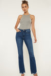 Kancan Cat's Whiskers Raw Hem Flare Jeans ONLINE EXCLUSIVE