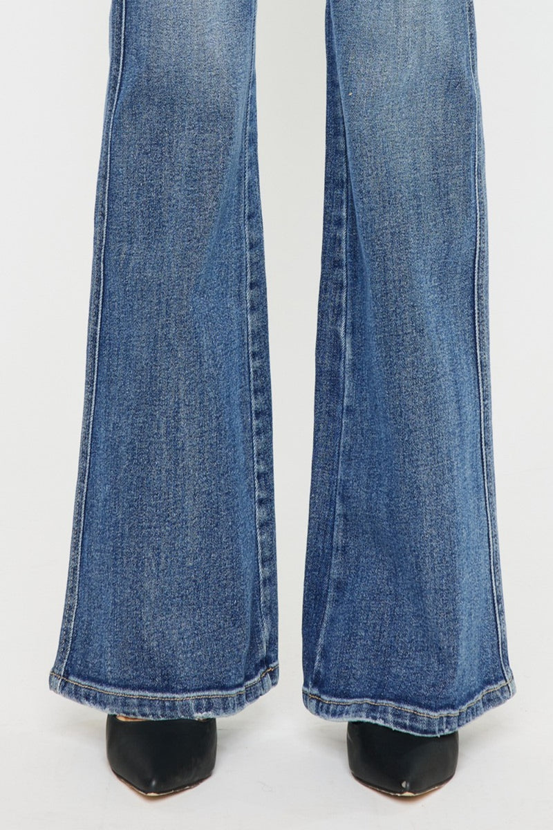 Kancan Cat's Whiskers High Waist Flare Jeans ONLINE EXCLUSIVE