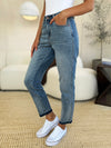 Judy Blue Full Size Mid Rise Rigid Magic Release Hem Jeans ONLINE EXCLUSIVE