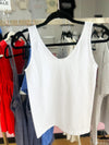 White Seamless Reversible Basic Tank Top