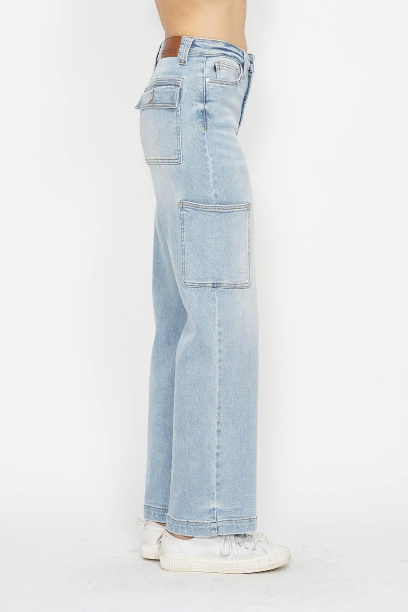 Judy Blue High Waist Straight Cargo Jeans ONLINE EXCLUSIVE