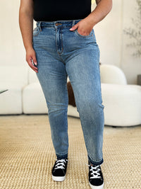 Judy Blue Full Size Mid Rise Rigid Magic Release Hem Jeans ONLINE EXCLUSIVE