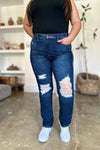 Judy Blue High Waist Rigid Magic Heavy Destroy Straight Jeans ONLINE EXCLUSIVE