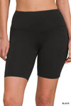 Black Buttery Soft Biker Shorts