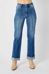 Judy Blue Full Size High Waist Front Seam Detail Straight Jeans ONLINE EXCLUSIVE