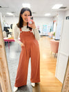 Rust Karli Ribbed Overalls