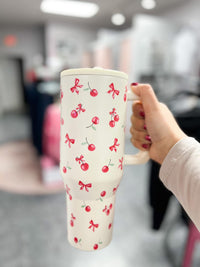 Cherries & Bows 40oz Spill Free Tumbler