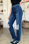 Judy Blue High Waist Rigid Magic Heavy Destroy Straight Jeans ONLINE EXCLUSIVE