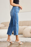 Judy Blue Full Size Braid Side Detail Wide Leg Jeans ONLINE EXCLUSIVE