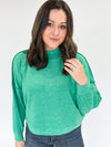 Green Brushed Soft Feel Sweater Top