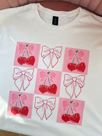 Bows & Cherries Short Sleeve Graphic Tee