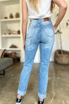 Judy Blue Distressed Straight Jeans with Patch Pockets ONLINE EXCLUSIVE