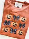 Pumpkins & Black Bows Graphic Tee | Tshirt Bar