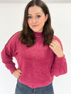 Wine Brushed Soft Feel Sweater Top