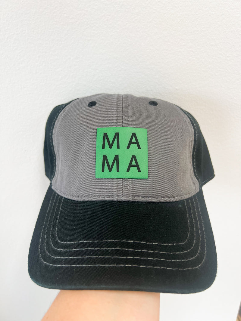 Mama Green Black & Grey Baseball Hat