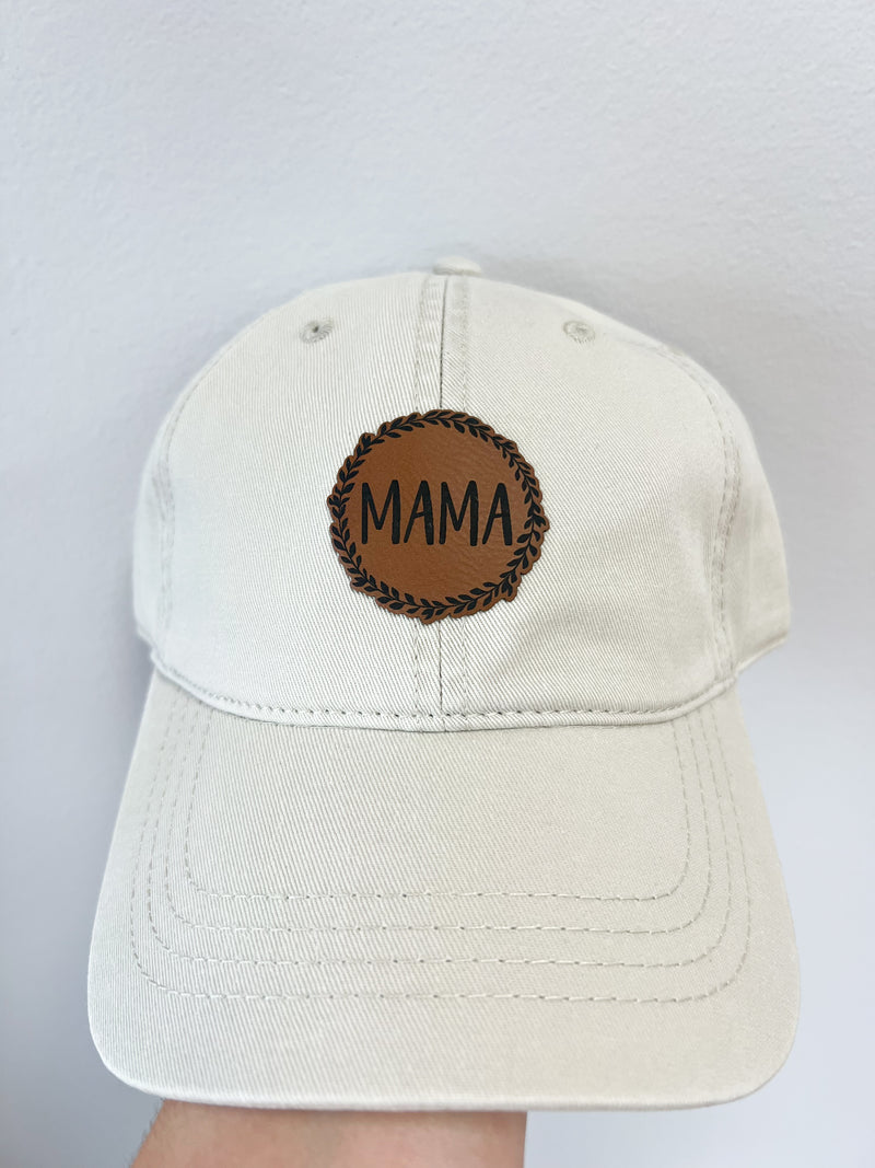 Mama Circle Beige Baseball Hat