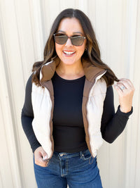 Cocoa Reversible Puffer Vest