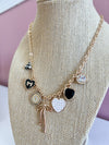 Gold & Black Charm Necklace