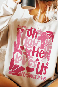 Oh How He Loves Us Graphic Tee | Tshirt Bar