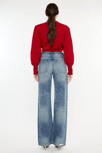 Kancan Distressed High Waist Bootcut Jeans ONLINE EXCLUSIVE