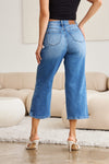 Judy Blue Full Size Braid Side Detail Wide Leg Jeans ONLINE EXCLUSIVE