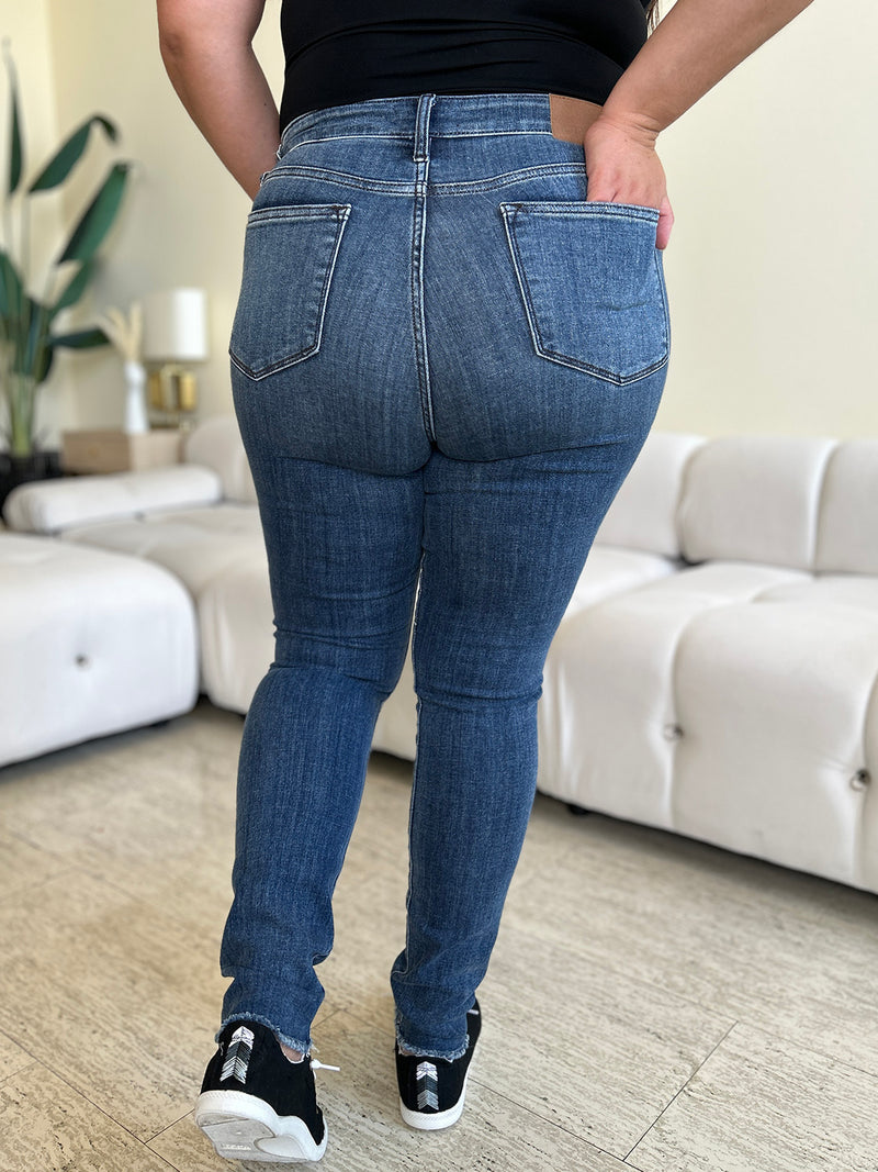 Judy Blue Full Size  High Waist Distressed Skinny Jeans ONLINE EXCLUSIVE