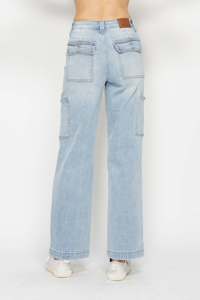 Judy Blue High Waist Straight Cargo Jeans ONLINE EXCLUSIVE