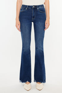 Kancan Cat's Whiskers Raw Hem Flare Jeans ONLINE EXCLUSIVE