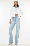 Kancan Distressed High Waist Straight Jeans ONLINE EXCLUSIVE