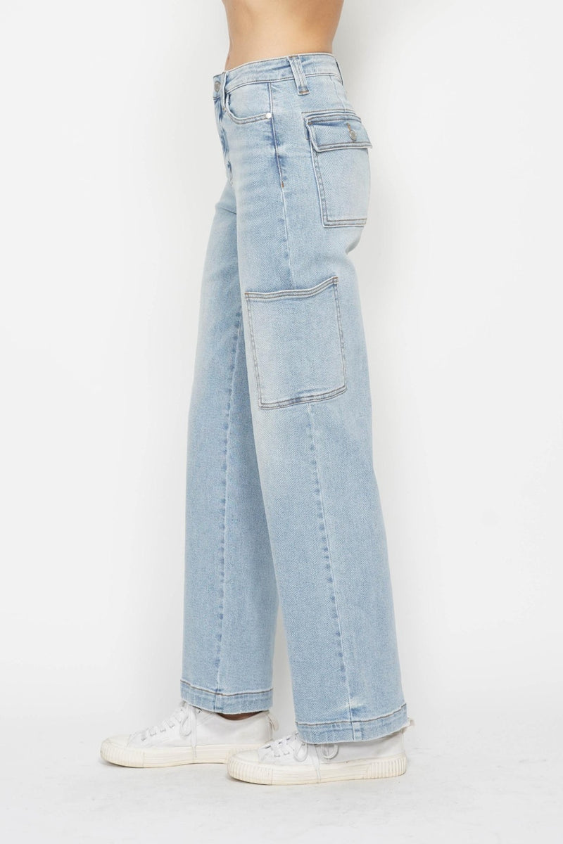 Judy Blue High Waist Straight Cargo Jeans ONLINE EXCLUSIVE