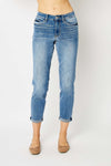 Judy Blue Full Size Cuffed Hem Low Waist Slim Jeans ONLINE EXCLUSIVE