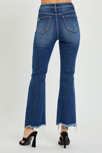 RISEN High Rise Distressed Crop Flare Jeans ONLINE EXCLUSIVE