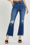 RISEN High Rise Distressed Crop Flare Jeans ONLINE EXCLUSIVE