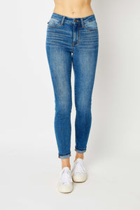 Judy Blue Full Size Cuffed Hem Low Waist Skinny Jeans ONLINE EXCLUSIVE