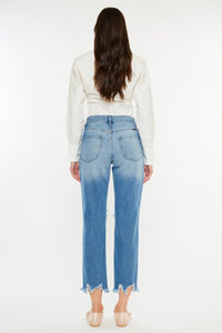 Kancan Distressed Frayed Hem Cropped Jeans ONLINE EXCLUSIVE