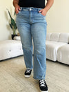 Judy Blue Full Size High Waist Distressed Straight Jeans ONLINE EXCLUSIVE