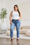 Judy Blue Full Size Release Hem Cropped Bootcut Jeans ONLINE EXCLUSIVE